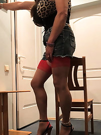 Ladyboy cutie is getting undressed